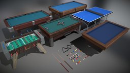 Table Sports pack (snooker, pool, foosball, etc) toy, foosball, tabletop, football, fun, group, balls, sports, sphere, party, collection, play, table, vr, pool, bumper, realistic, tennis, game-ready, billiards, snooker, paddle, game-asset, pingpong, cue, realistic-gameasset, spheres, pool-table, pbr-texturing, pbr-game-ready, game, 3d, pbr, gameasset, sport, ball, gameready, foosball-table, snookertable, "billiards-table", "bumperpool"