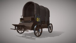 SM Wooden Covered Cart