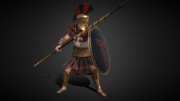 Hoplite / Spartan Soldier soldier, athens, sparta, spartan, hoplite, athenian, ancient-greece, character, blender, characterdesign, history