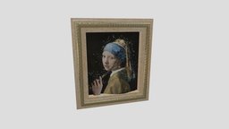 La jeune fille à la perle // Lart revisité vermeer, paintings, cultural-heritage, famous-portrait, earings, girl, art, bavartapp