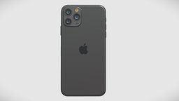 Iphone 11 Pro Max Space Gray pro, iphone, 11, gray, samsung, galaxy, phone, max, 3d, model, space, gold