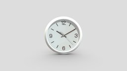 White Dome Round Noiseless Wall Clock