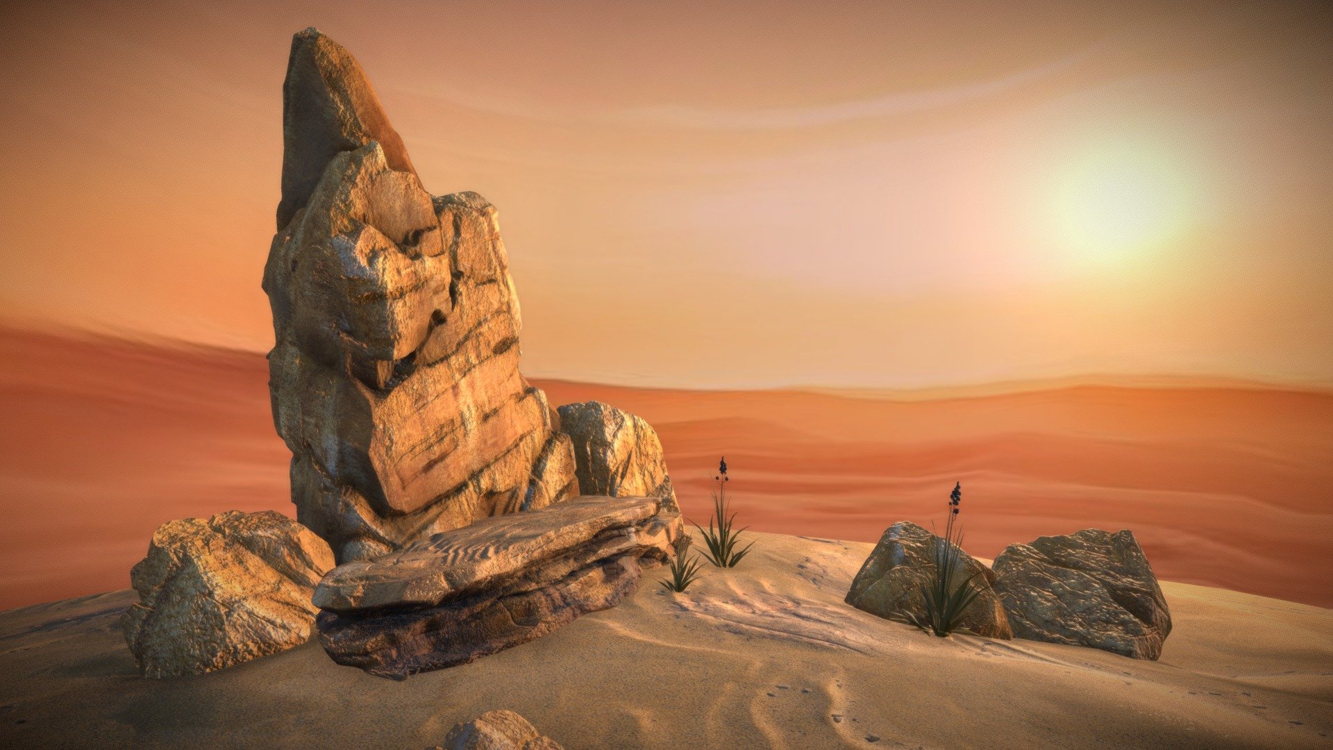 desert rocks - 3D model by katrin.kor (@katrin.701) 3d model