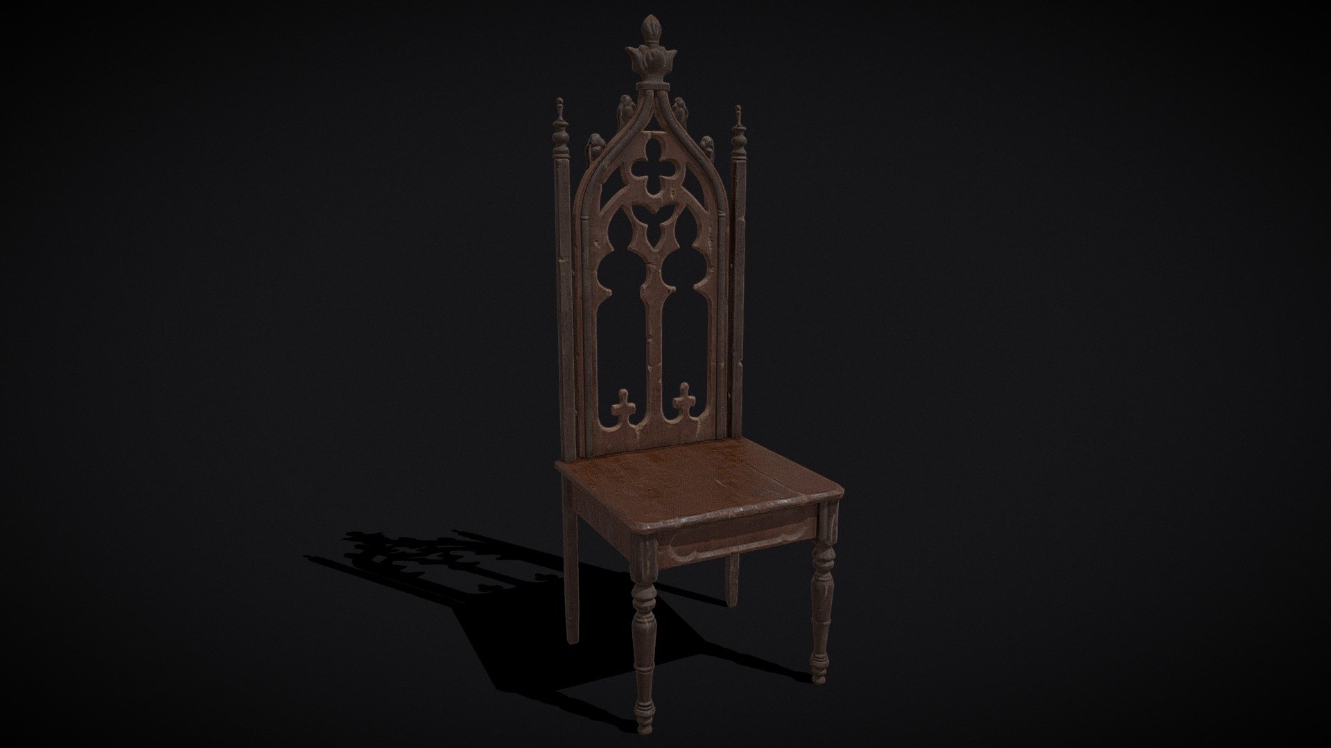 Gothic Mahogany Chair 
VR / AR / Low-poly
PBR approved
Geometry Polygon mesh
Polygons 9,361
Vertices 9,367
Textures 4K PNG
Materials 1 - Gothic Mahogany Chair - Buy Royalty Free 3D model by GetDeadEntertainment 3d model