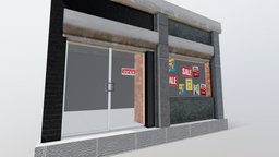 Store Small (Game Ready) games, exterior, gamedev, fbx, real, quality, realism, downloadable, game, 3d, 3dsmax, pbr, free, interior