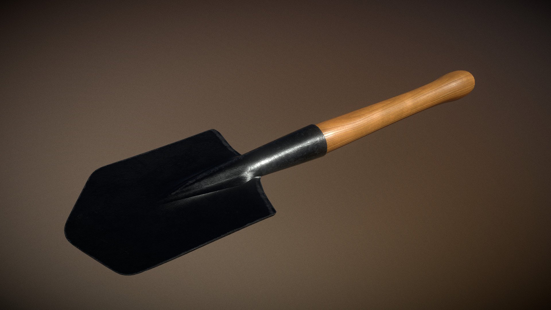 Realistic 3D model of the Shovel survival item.
Workflow: Maya -&gt; ZBrush -&gt; Substance Painter

The model is 2.2k tris and the textures are 4k




Low poly model FBX

All the materials are named

Clean UVs (Non-overlapping)

Real-world scale

5 Texture/Maps - 4096*4096

Diffuse(Albedo)

Ambient occlusion(AO)

Metallic

Roughness

Normal
 - Shovel - Buy Royalty Free 3D model by leandrojsj 3d model