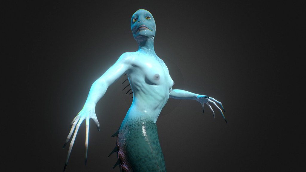 Mermaid - 3D model by Mikhail_Kozyrev (@m_kozyrev) 3d model