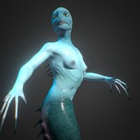 Mermaid mermaid, character, girl, 3dsmax