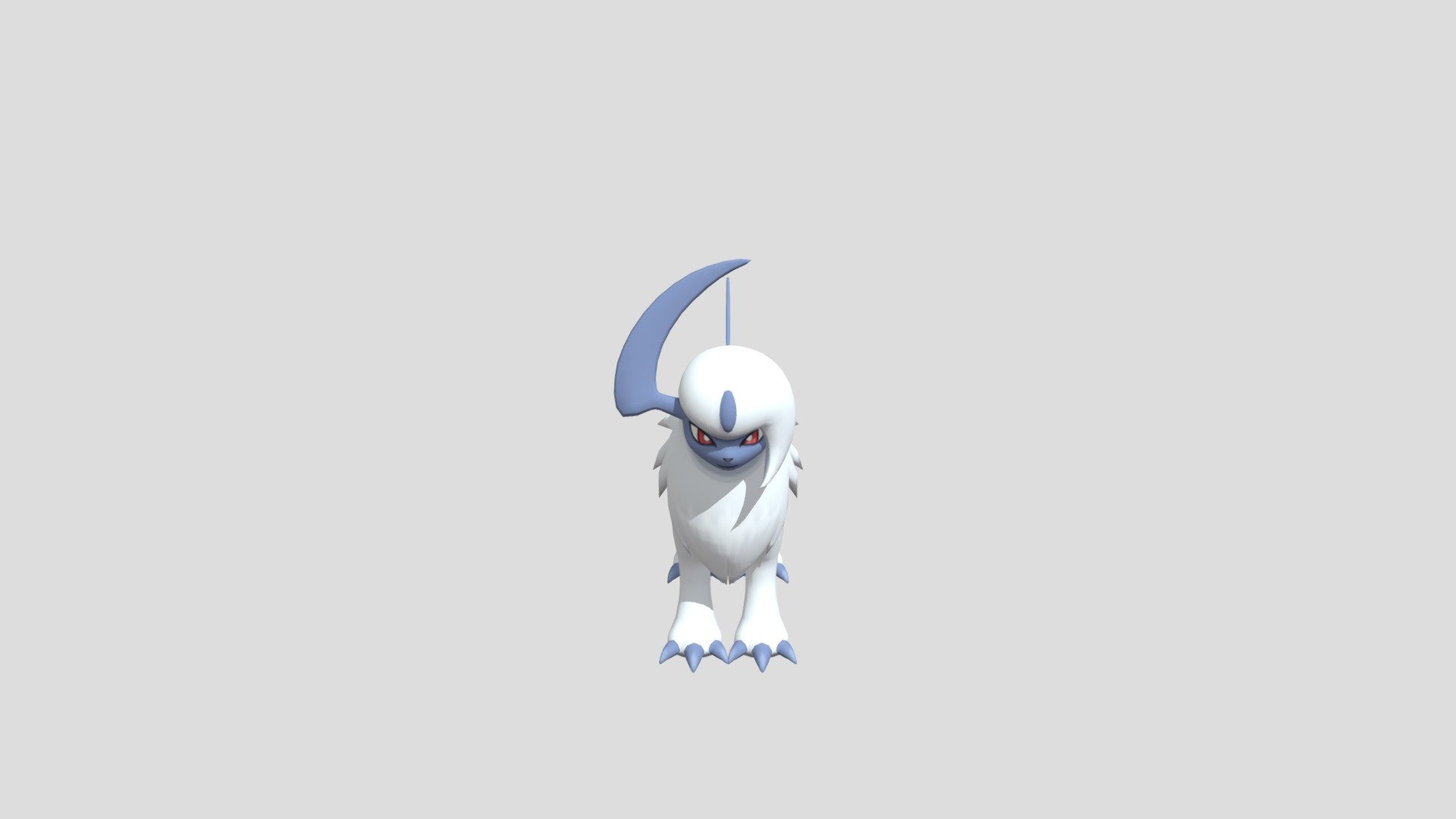 Disaster Pokémon
Every time Absol appears before people, it is followed by a disaster such as an earthquake or a tidal wave. As a result, it came to be known as the disaster Pokémon 3d model