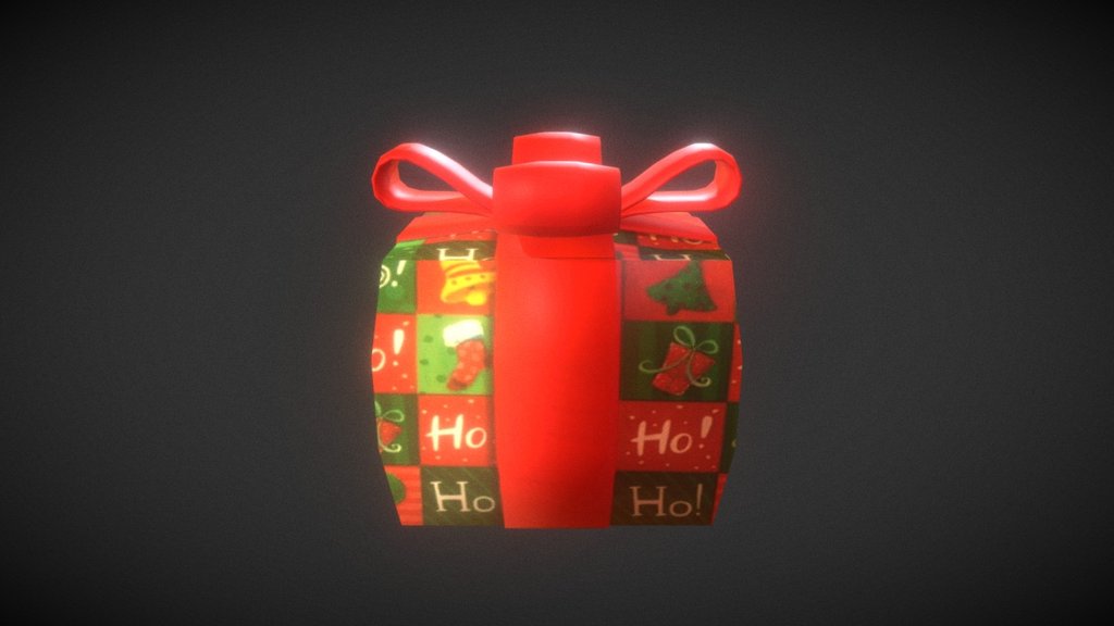 Christmas Gift Box - 3D model by smsithlord 3d model