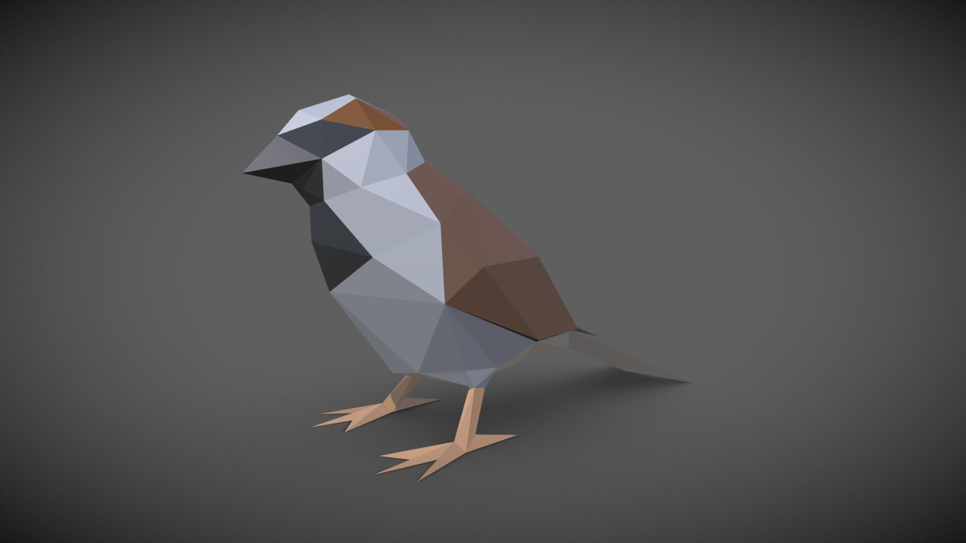 Sparrow simple geometric statue. Suitable for 3D printing - Bird - Sparrow - Buy Royalty Free 3D model by Łukasz Paraszka (@LukaszParaszka) 3d model