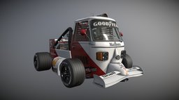 Formula TUK-TUK silly, racecar, maya, unity, 3d, texture, model, racing, car