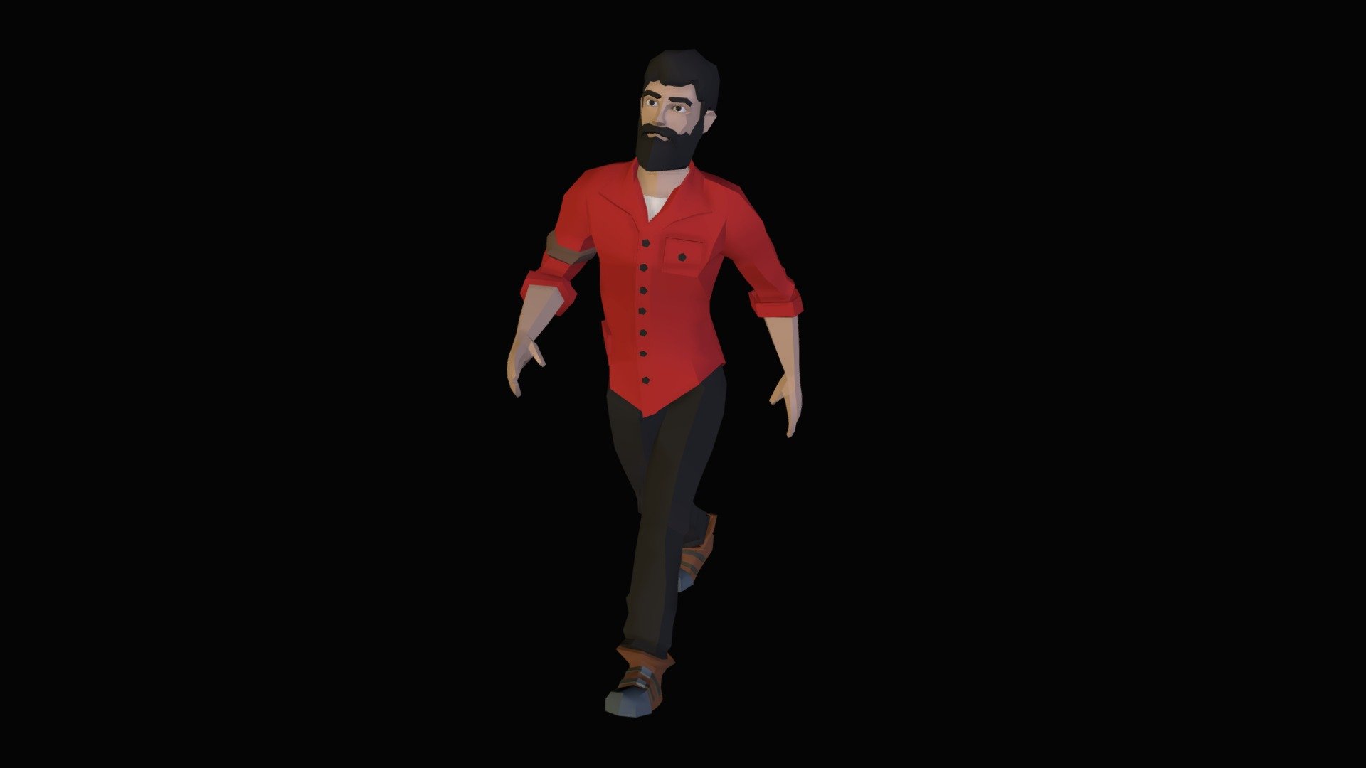 Model that i've done during my low poly character study 3d model