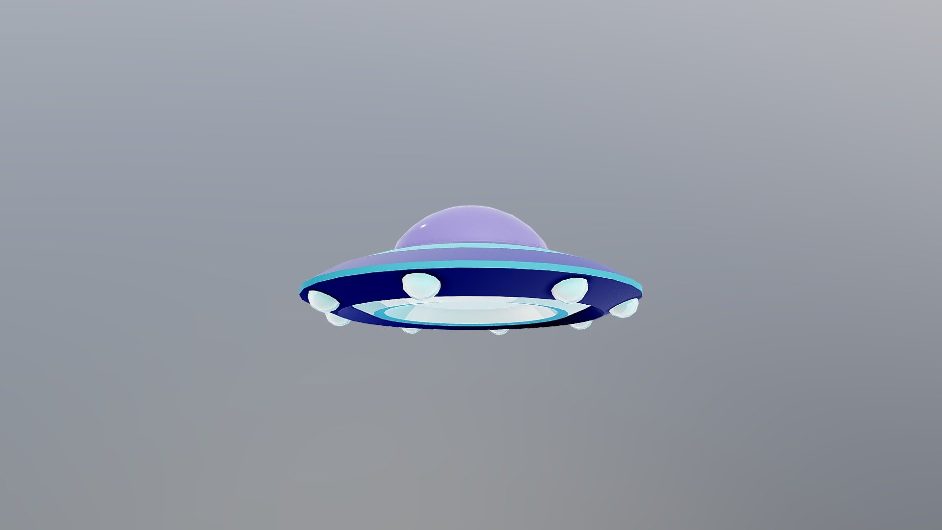 Cartoon UFO - 3D model by leihong123 3d model