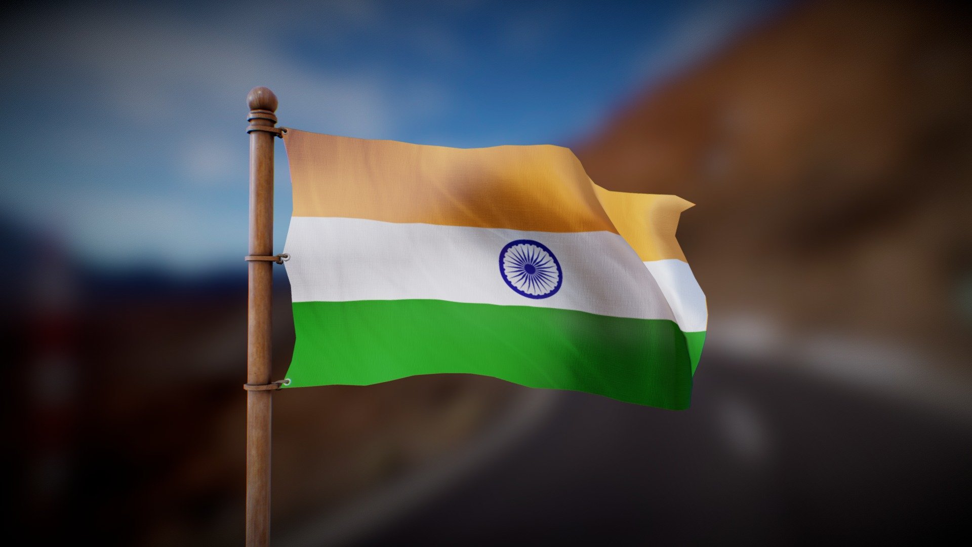 Flag waving in the wind in a looped animation

Joint Animation, perfect for any purpose
4K PBR textures

Feel free to DM me for anu question of custom requests :) - India Flag - Wind Animated Loop - Buy Royalty Free 3D model by Deftroy 3d model