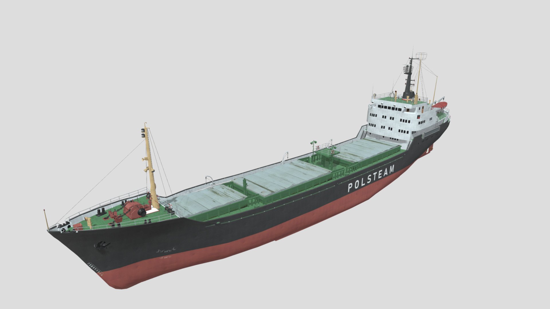 small bulk carrier built in bulgaria in the 1960s - B451 - 3D model by wild bunny (@wildbunny) 3d model