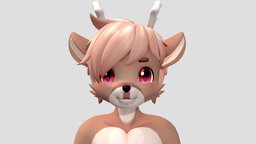Vtuber/MMD Model Commission: Tobi deer, anthro, commission, mmd, furry, mikumikudance, vtuber, anime, vseeface, vtuber-commission