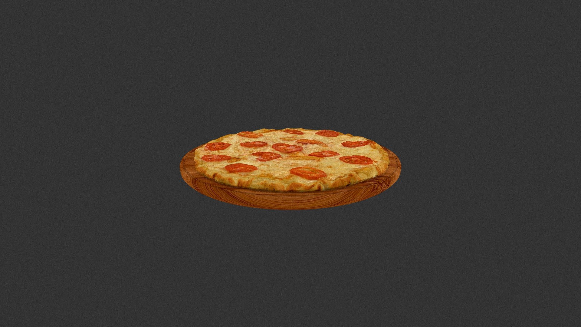 Піца Маргарита (Tomatoes_pizza) - 3D model by alex.alexandrov.a 3d model