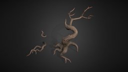 Twisted Tree and Roots tree, videogame, nature, fantasytree, gameart, gameasset, fantasy, gameready, environment, environmentassets, natureasset, treeroots