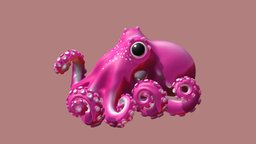 Octopus (Graneledone boreopacifica ) marine, cute, kids, toy, underwater, animals, children, vrml, 3dprintable, octopus, critter, educational, nature, resin, watertight, seacreature, deepwater, marinebiology, deep-sea, printable-model, testprint, 3dprint, creature, sea