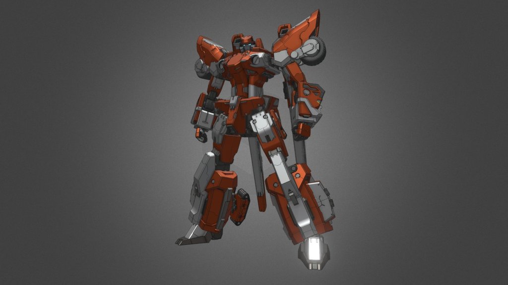 Version 2 of an old combining mecha I made a few years back. The component vehicles can be seen in my gallery 3d model