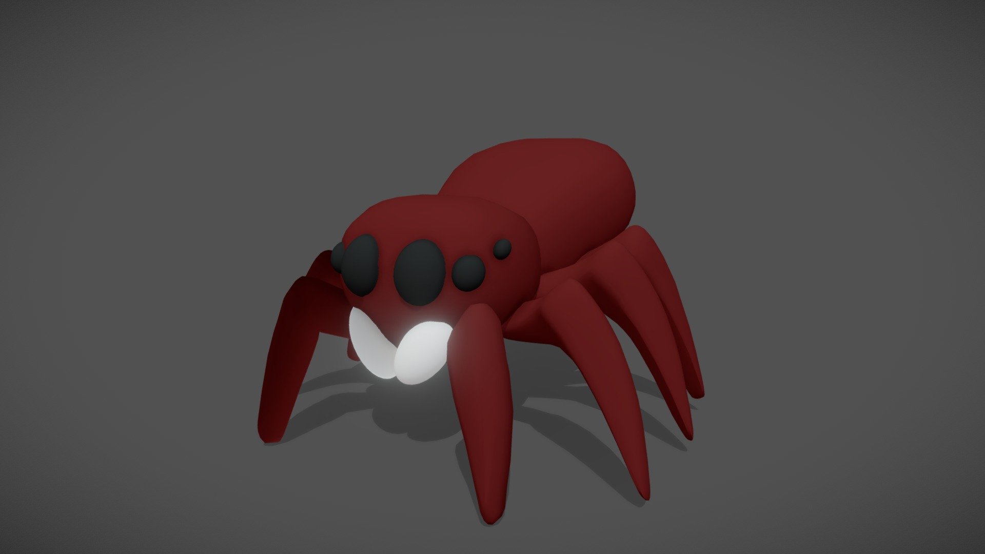 Wanted to try to make more organic shapes. And ended up with a cartoony spider 3d model