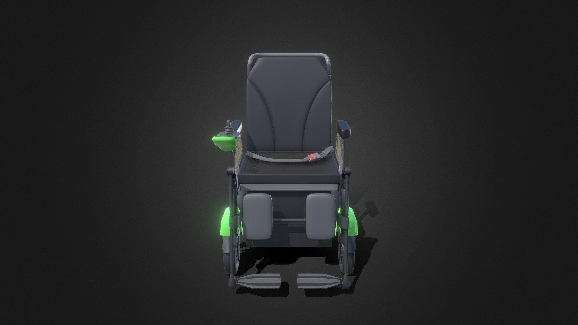 This wheelchair is made for one of our VR projects. 
https://devpost.com/software/vr-training-for-wheelchair-control - Electric Powered Motorized Wheelchair - Buy Royalty Free 3D model by Softmind Game Factory (@softmind) 3d model
