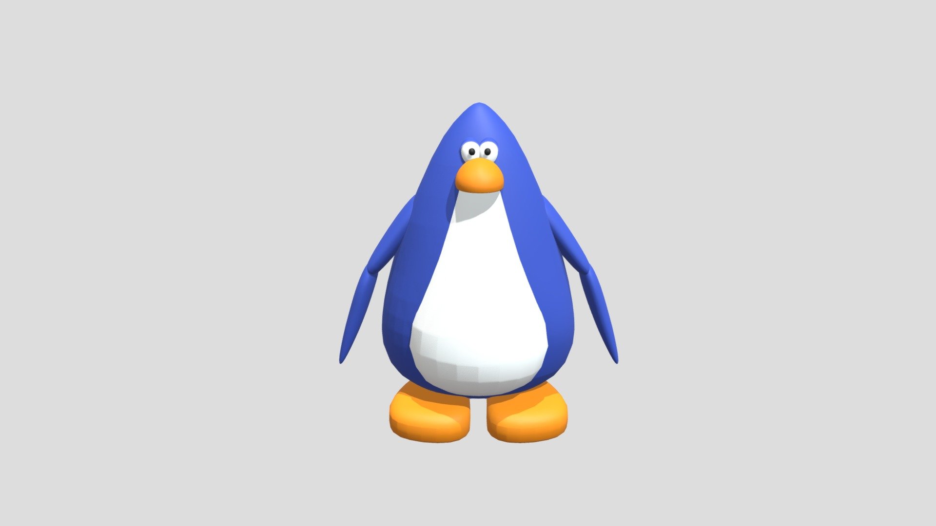 Welp, heres the penguin from club penguin
Made with/for Blender 2.79

PS: The toon shading doesn't appear in the model preview
but it will be there when you download the model

CREDIT ME IF YOU USE THIS FOR CHRIST SAKE I'VE HAD PROBLEMS WITH PEOPLE STEALING MY MODELS BEFORE

Disclaimer: I don't own Club Penguin nor any assets from the game - Club Penguin recreation - Download Free 3D model by LukeTheLPSWolf 3d model