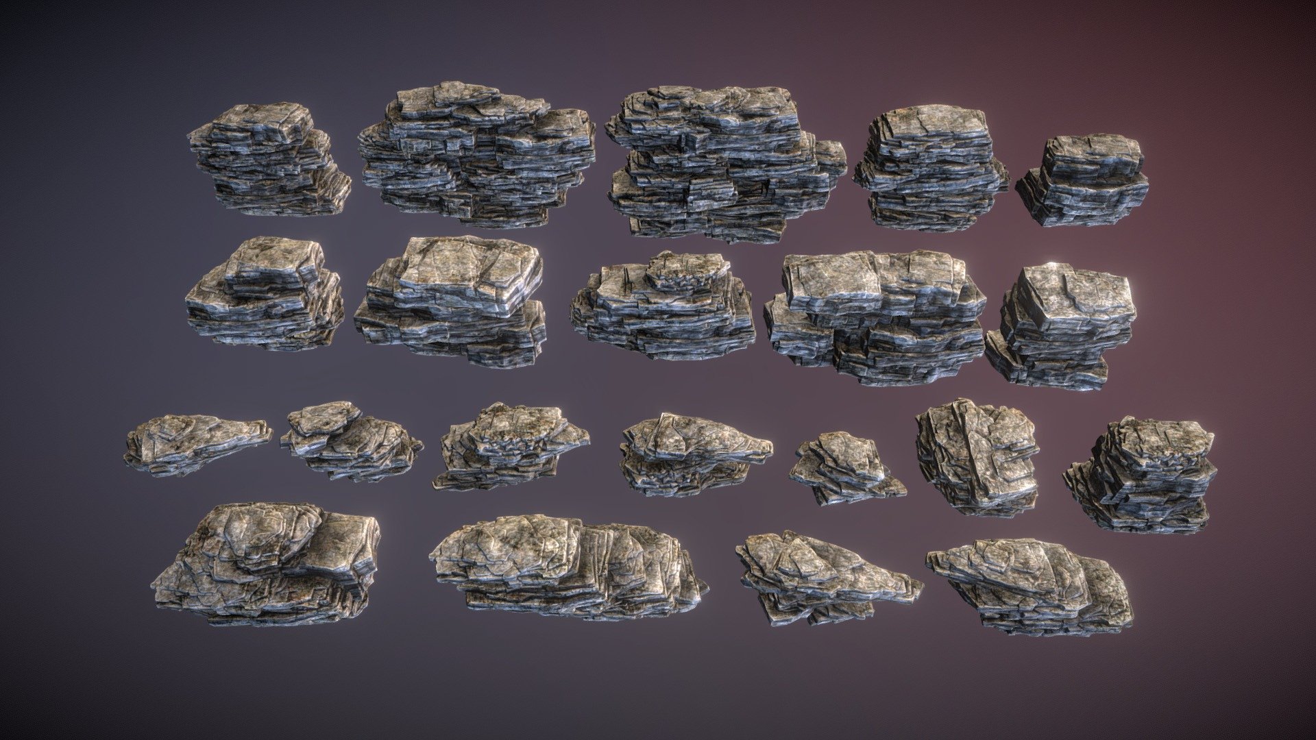 Sliced rocks - Sliced rocks - 3D model by Dmitriy Dryzhak (@arvart.lit) 3d model