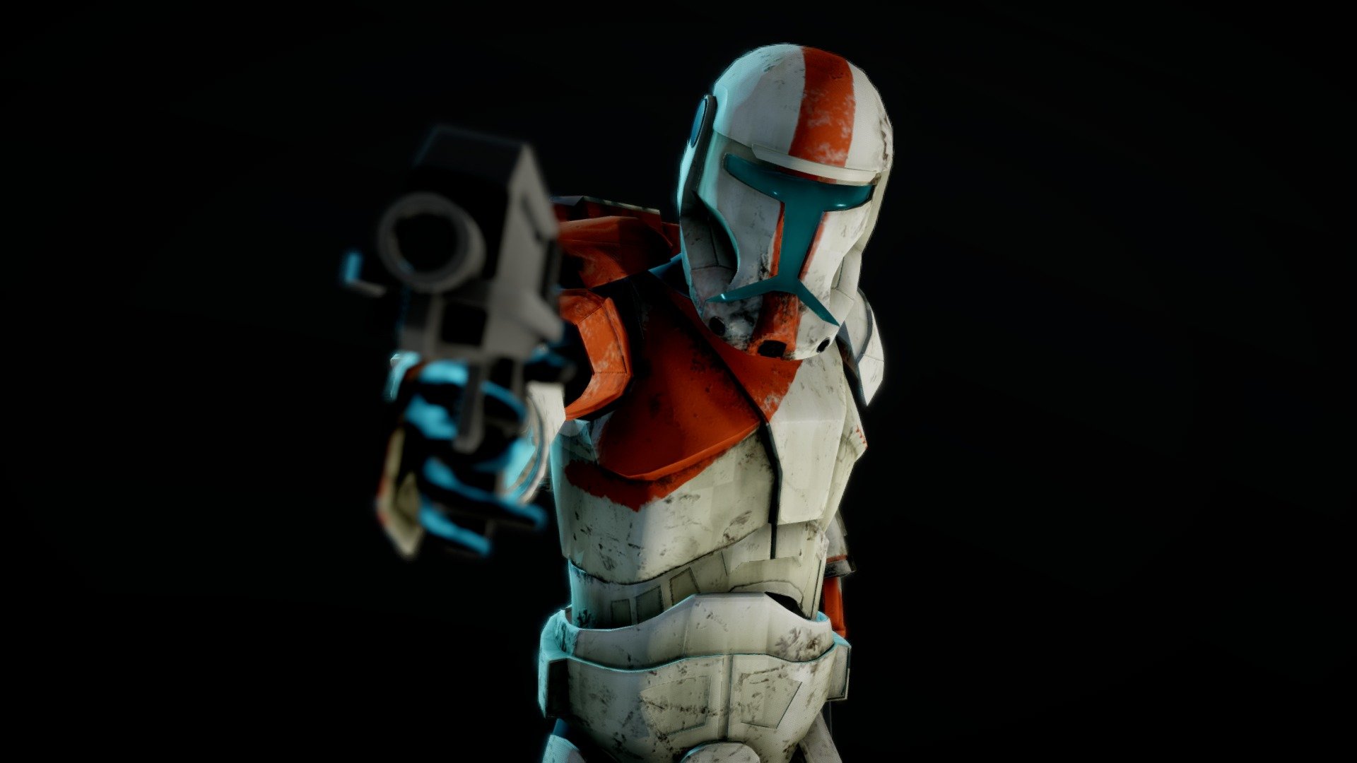 Here is a game ready Republic commando created in my spare time for abit of fun 3d model