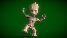 Baby Groot Guardians of the Galaxy stl, fanart, cute, baby, toy, marvel, figure, rocket, starlord, groot, rocketraccoon, guardians-of-the-galaxy, drax, gamora, grootmodel, babygroot, groot-guardians-galaxy, character, groot-figure