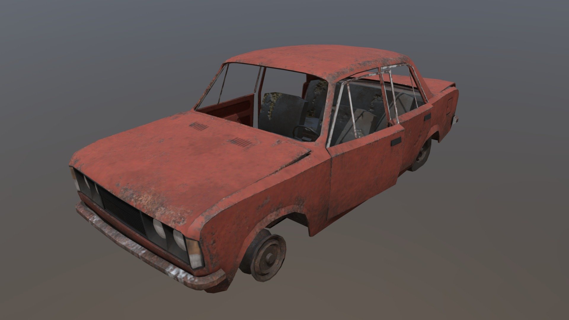 Model made for Half-Life 2 Episode 2. Part of a pack of wrecked vehicles 3d model