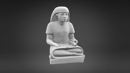 Nebmertouf egypt, statue, museum, francecollections, scribe, moulages, louvre-museum, ateliers, art, sculpture