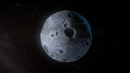 Moon-like planet with big craters planet, moon, stars, star, craters, cosmos, space