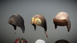 Hats props, hats, low-poly, asset, 3d, photoshop, 3dsmax, lowpoly, zbrush, nopbr