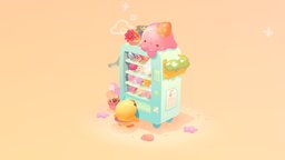 Wishing Machine : Gelato Dreams cute, ice, cream, vending, duck, sand, gelato, summer, 2d, drinks, icecream, machine, vendingmachine, handpainted