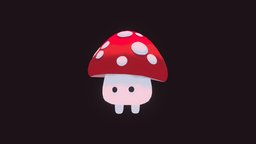 Mushroom Friend cute, b3d, challenge, substancepainter, stylized, 3december2020