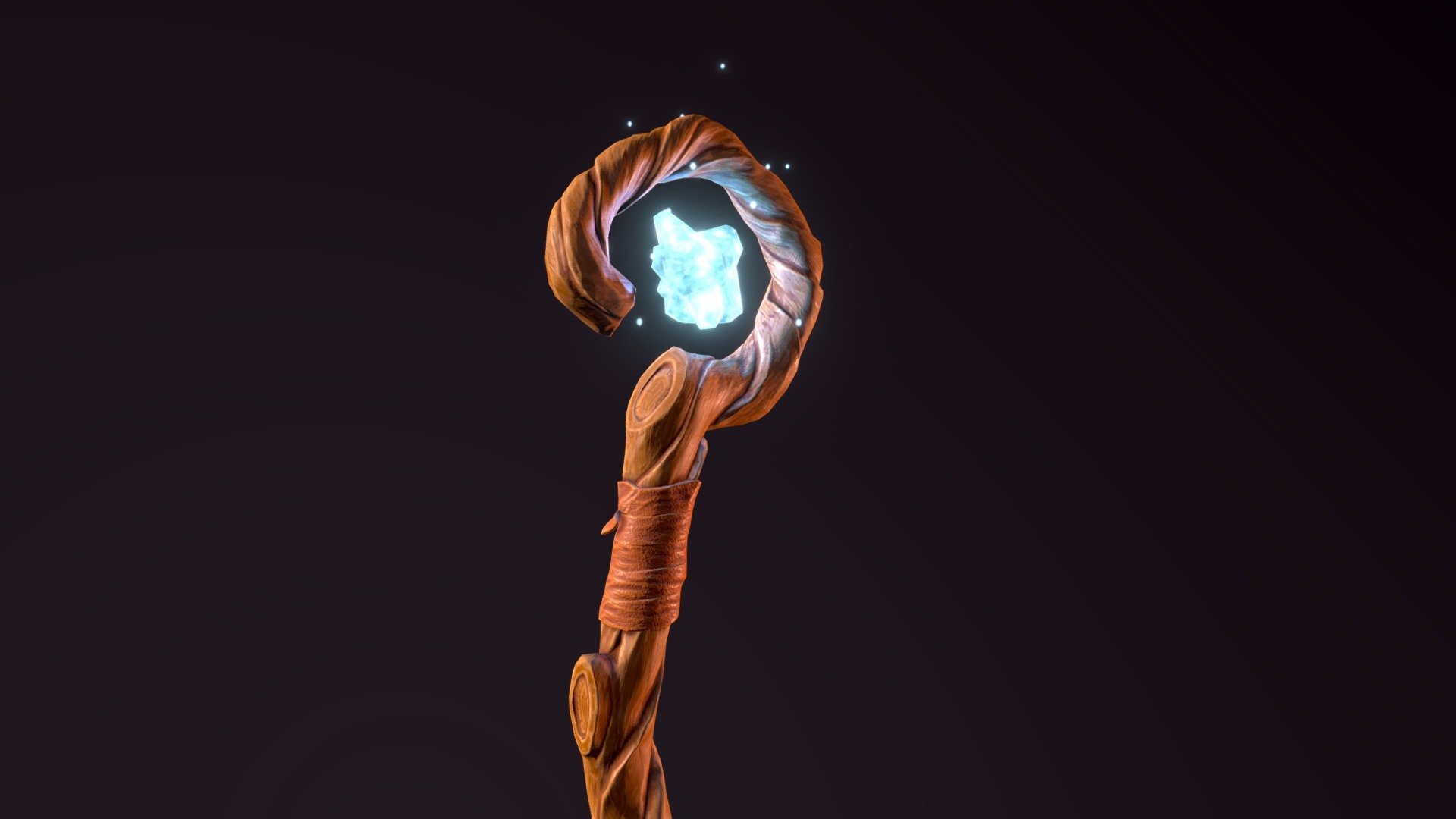A mage staff to test out Blender 2.8 and Sculpt branch features. I published it in ArtStation aswell and rendered it a bit differently using Marmoset Toolbag 3.
https://www.artstation.com/artwork/Ka9Bxr - Mage Staff - 3D model by Ponkke 3d model