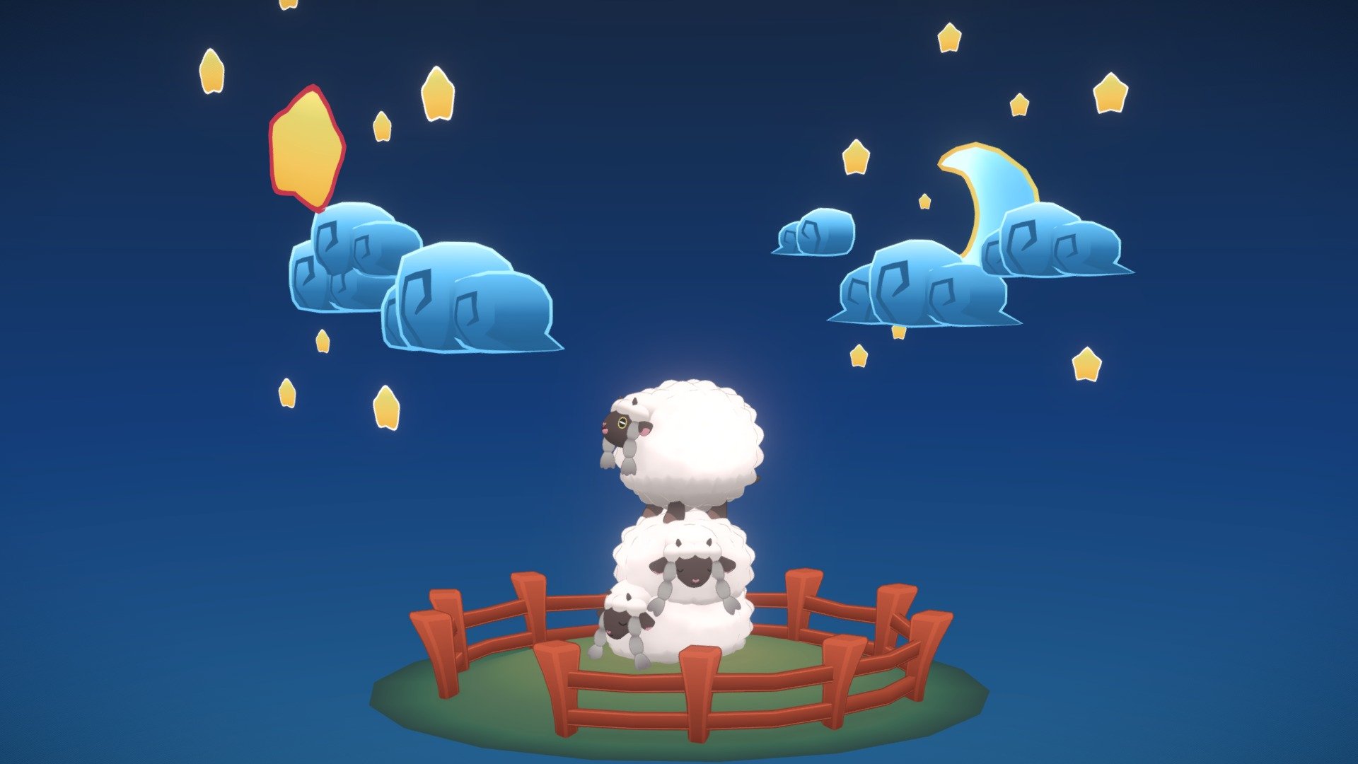 Adorable Wooloo looking at the stars

A small diorama to start the week, textured with a gradient panel, modeled in blender.

For more models of this style visit my profile or stop by my store

You can also support me by giving me a coffee as a gift—https://ko-fi.com/ergoni - ⭐Pokemon Wooloo⭐ - Download Free 3D model by Ergoni 3d model