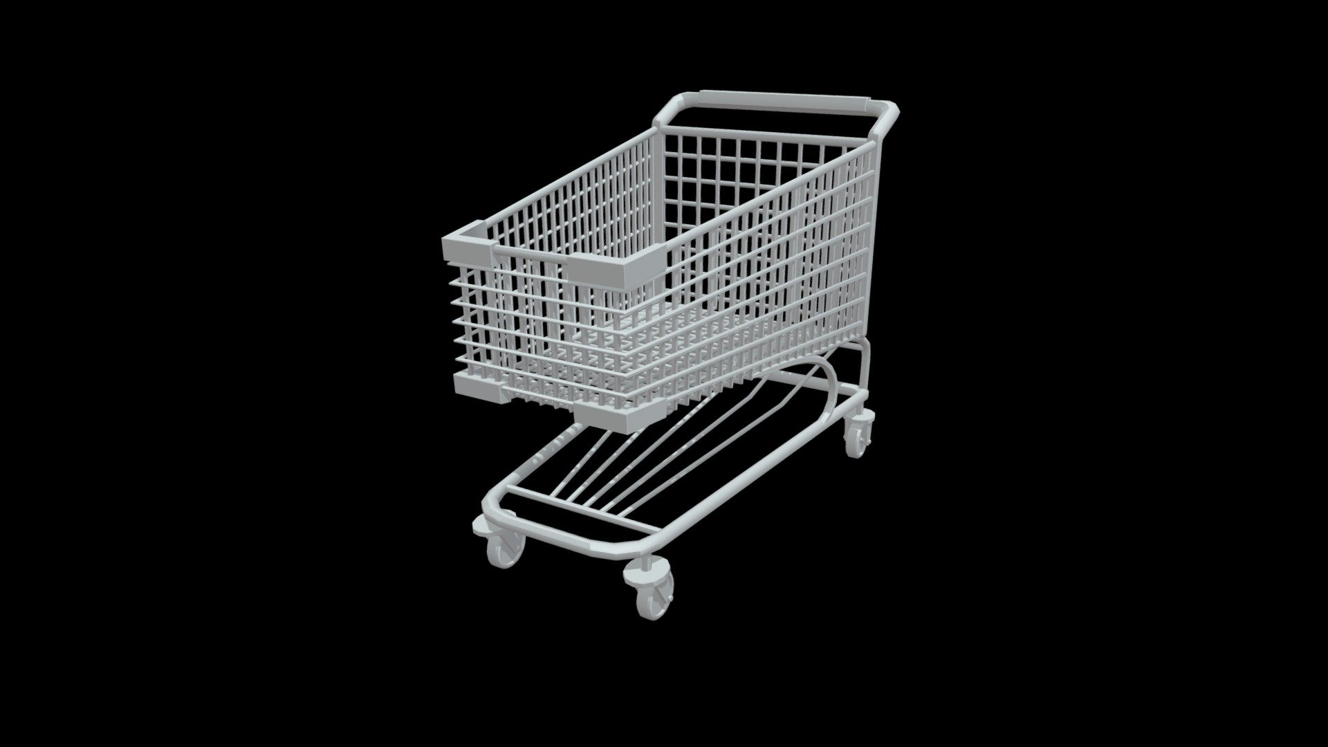 shop cart - Untextured Shopping Cart - Buy Royalty Free 3D model by Snootch 3d model