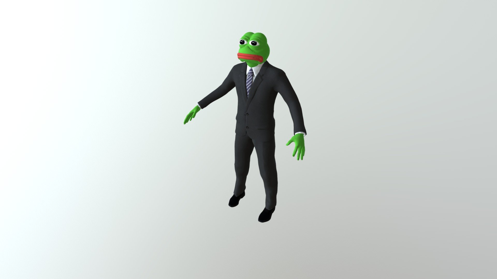 made by using stolen pepe model and makehuman® human - Mr PEPE - Download Free 3D model by domestos234 3d model