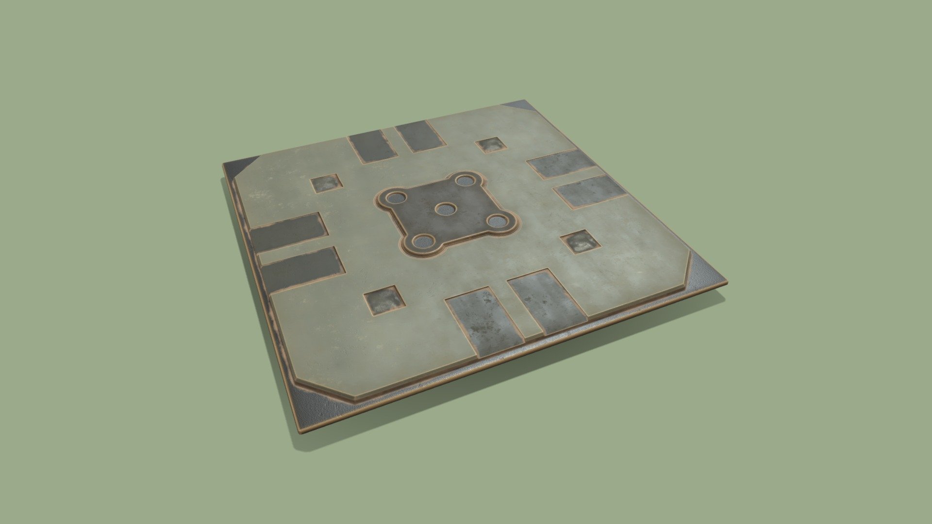 This is an MMLX environment asset designed to work within the dungeon ruins of the Mega Man Legends universe. As seen in the game, this is a floor panel that represents a fork in a tunnel typically placed between multiple routes.

The asset provided here is the high res game asset. That includes the textures. Feel free to download and use for your projects. Please credit PSYCHOPOMP and/or JJ Chalupnik for the modeling/texturing if you decide to use it.

Learn more about the fan project here: https://psychopomp-studios.com/mmlx/ - Floor Junction Panel - Download Free 3D model by TUGBOAT GAMES (@TugboatGames) 3d model