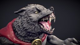 Lycaon | Werewolf Miniature for 3d printing. mini, rpg, tabletop, 3dprintable, werewolf, miniature, dnd, 3dprinting, supports, arcadia, lychee, blender, monster, 3dmodel, fantasy, resign, lycaon