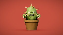 Angry Cactus little, angry, sad, cactus, paint, prop, sculpting, rig, vr, tiny, polypaint, cartooncharacter, susbtancepainter, rigged-character, character, handpainted, cartoon, game, blender, art, lowpoly, gameart, design, creature, zbrush, animation, stylized, funny, rigged, handpainted-lowpoly, funnycharacters