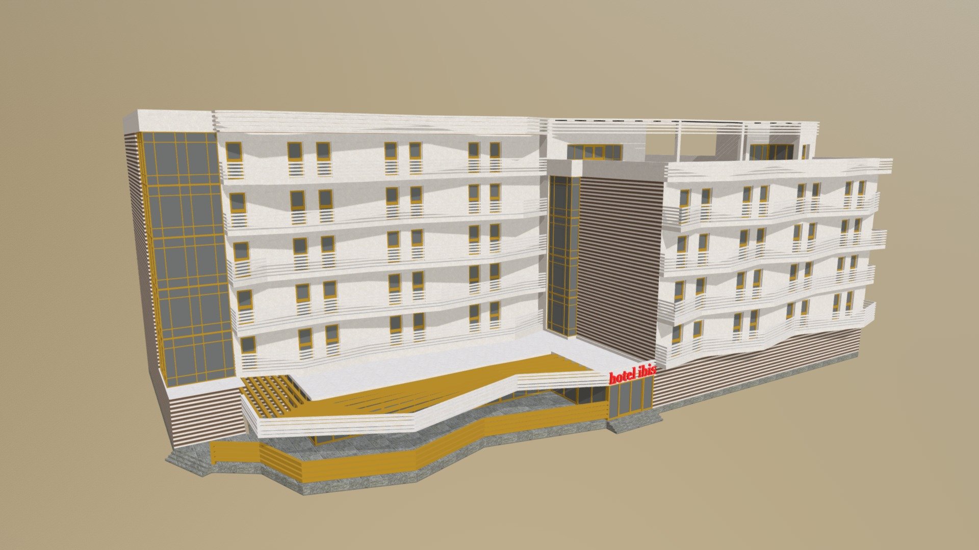 Ibis Hotel (Novorossiysk) - 3D model by Aleksandr Shevchenko (@furious93rus) 3d model