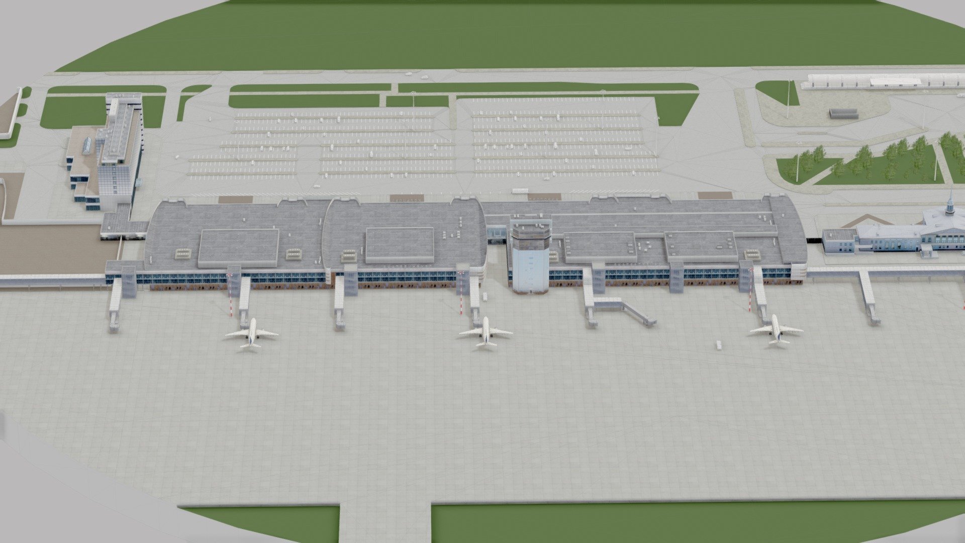 For all questions on cooperation, leave a comment on any 3D model - Kolcovo Airport Russian, Yekaterinburg - 3D model by Tapmod Studio 3d model