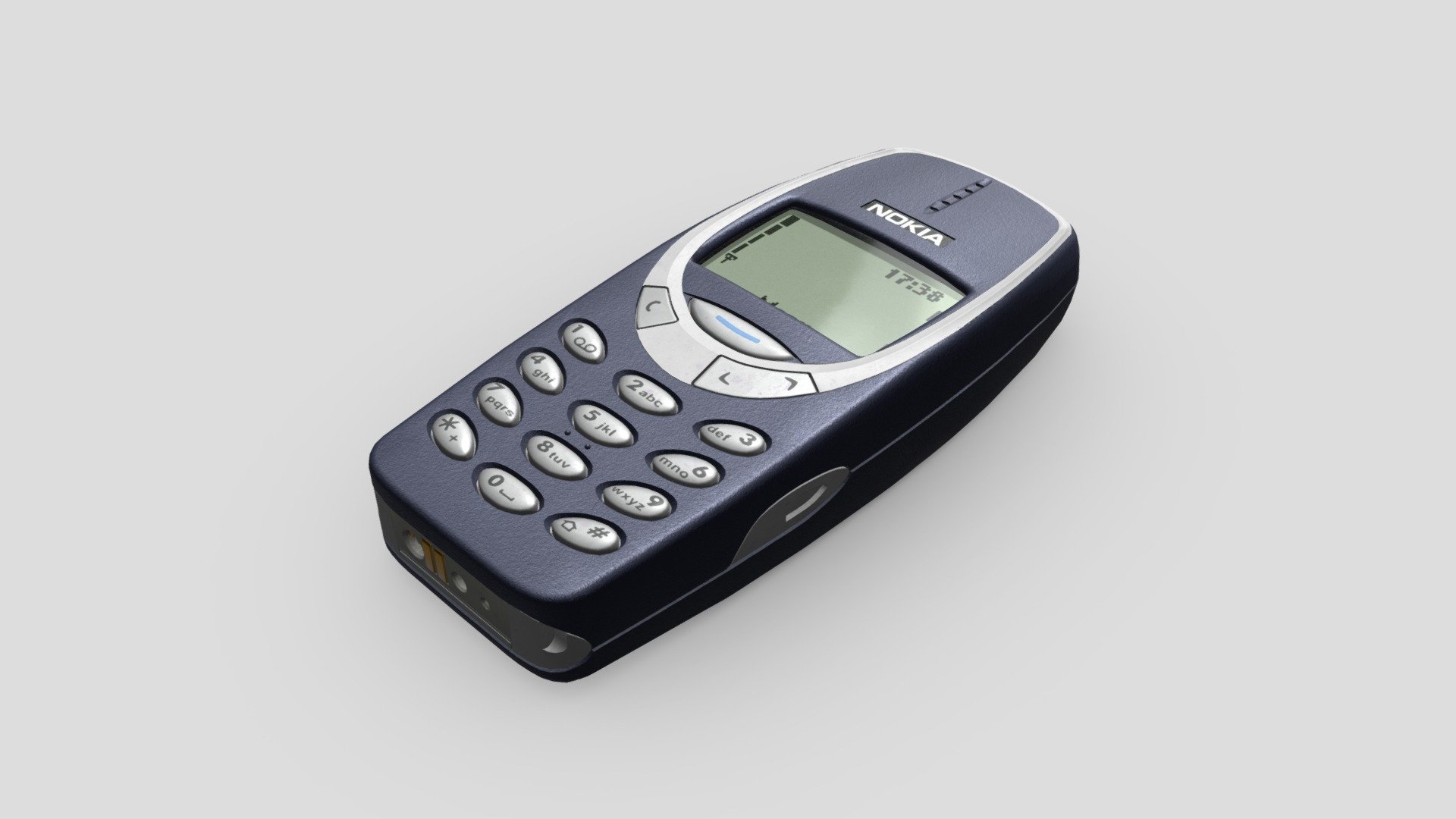 A high poly model of the legendary Nokia 3310. The model includes six different color variants (blue, azure, gray, red, white and yellow). All textures are in 4K resolution 3d model