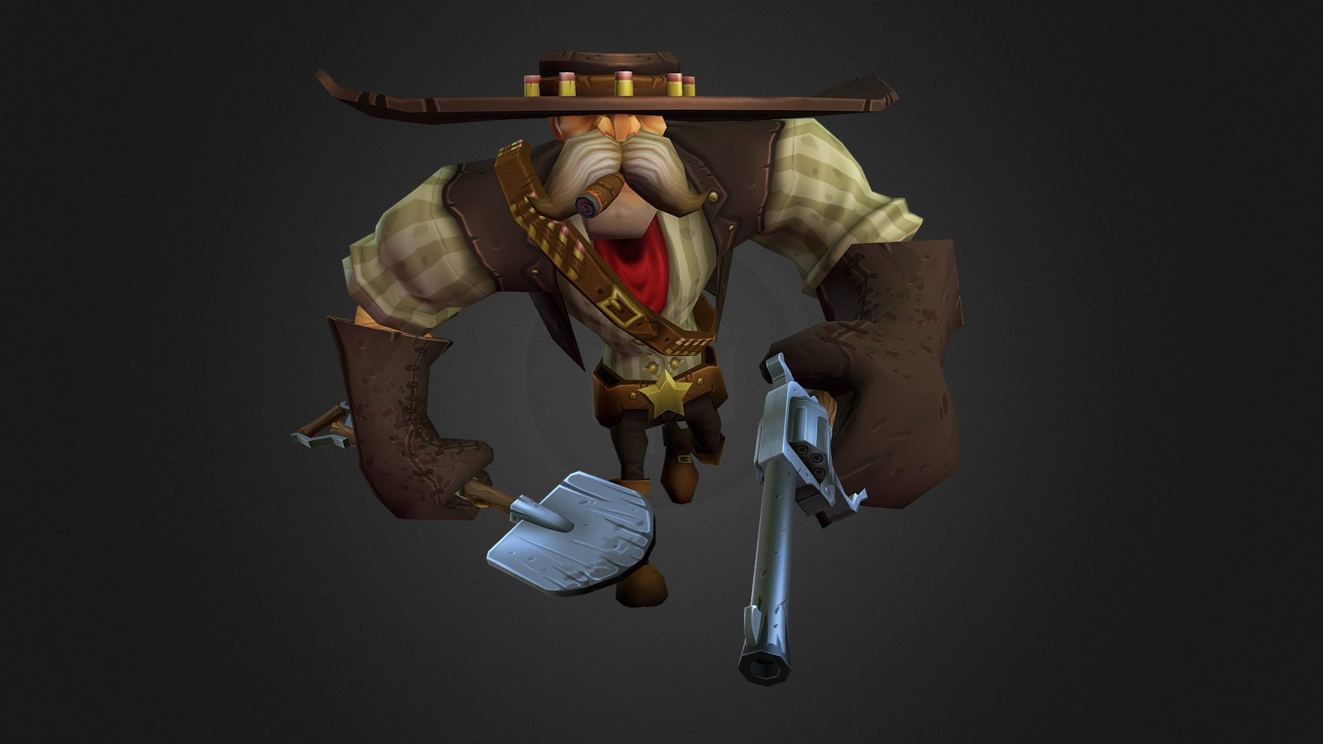 A handpainted character for a school assignment 3d model
