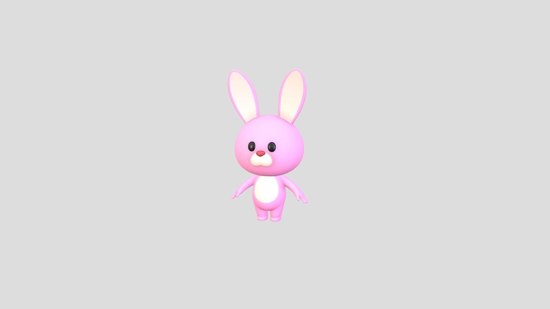 Bunny Character 3d model.      
    


File Format      
 
- 3ds max 2023  
 
- FBX  
 
- OBJ  
    


Clean topology    

No Rig                          

Non-overlapping unwrapped UVs        
 


PNG texture               

2048x2048                


- Base Color                       

- Roughness                         



3,102 polygons                          

3,154 vertexs                          
 - Character201 Bunny - Buy Royalty Free 3D model by BaluCG 3d model