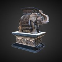 Small Elephant Statue statue, 3dsmax, 3dsmaxpublisher